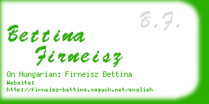 bettina firneisz business card